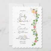 Whimsical Fairy Flower Vines Baby Vrijgezellenfees Kaart (Voorkant)