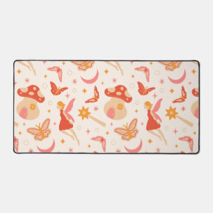 Whimsical Fairy Forest Patroon Desk Mat