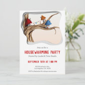 Whimsical Fairy Houses on a Tree Housewarming Invi Kaart (Staand voorkant)