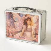 Whimsical Fairy in Dreamy Pink Floral Garden (Achterkant)