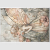 Whimsical Fairy in Floral Crown Decoupage Tissuepapier (Voorkant)
