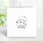 Whimsical Fairy Mushroom 1x1 Rubberstempel