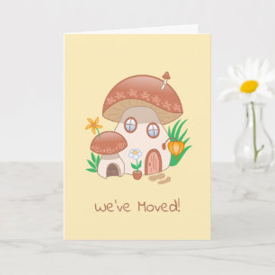 Whimsical Fairy Mushroom House We hebben de gele a Kaart
