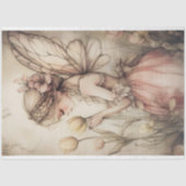 Whimsical Fairy op het gebied van bloemen Decoupag Tissuepapier (Voorkant)