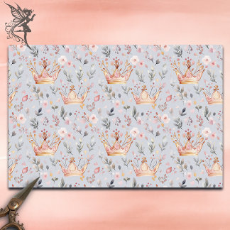 Whimsical Fairy Queen Magical Crown Pastel Pink Tissuepapier