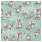 Whimsical Fairy Rats - blauw Stof (Close Up)