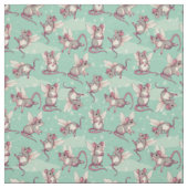 Whimsical Fairy Rats - blauw Stof (Swatch)