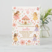 Whimsical Fairy Verjaardag Uitnodiging (Staand voorkant)