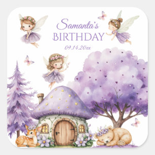 Whimsical Fairy verjaardagsfeestje Sticker betover