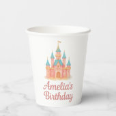Whimsical Fairytale Princess Castle Cup Papieren Bekers (Achterkant)
