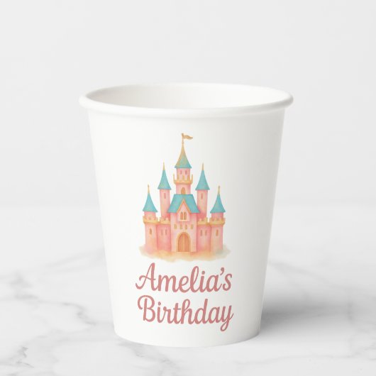 Whimsical Fairytale Princess Castle Cup Papieren Bekers (Voorkant)