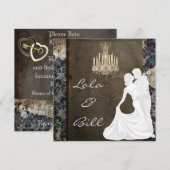 WHIMSICAL Fairytale Weddenrenuitnodiging AUTHENTIE Kaart (Voorkant / Achterkant)