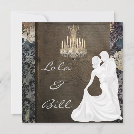 WHIMSICAL Fairytale Weddenrenuitnodiging AUTHENTIE Kaart (Voorkant)