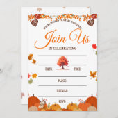 Whimsical Fall Gathering Invitation (Devant / Derrière)
