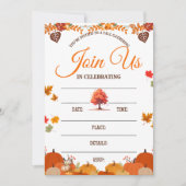 Whimsical Fall Gathering Invitation Kaart (Voorkant)