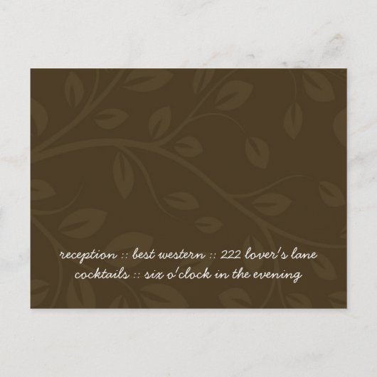 Whimsical Fall Huwelijksuitnodiging Uitnodiging Briefkaart (Achterkant)