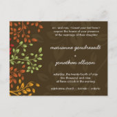 Whimsical Fall Huwelijksuitnodiging Uitnodiging Briefkaart (Voorkant)