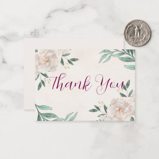 Whimsical Fall Merci Cartes (Devant/Arrière en situation)