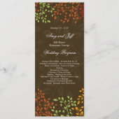 Whimsical Fall Wedding Program Programma (Voorkant)