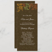 Whimsical Fall Wedding Program Programma (Voorkant / Achterkant)