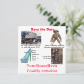 Whimsical Family Reunion Save The Date (Staand voorkant)