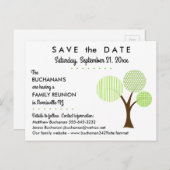 Whimsical Family Tree Reunion Save the Date Aankondigingskaart (Voorkant / Achterkant)