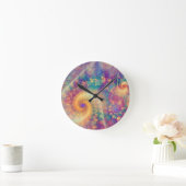 Whimsical Fantasy Abstract Fractal Vortex Art Ronde Klok (Huis)