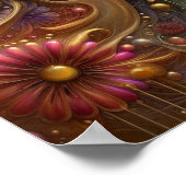 Whimsical Fantasy Floral Vrouw buitenaards Poster (Hoek)