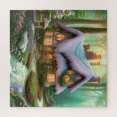 Whimsical Fantasy Forest Shack Puzzle Legpuzzel (Horizontaal)