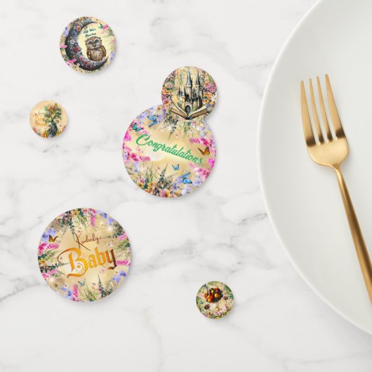 Whimsical Fantasy Garden Baby doucheTafel Confetti (Groep)