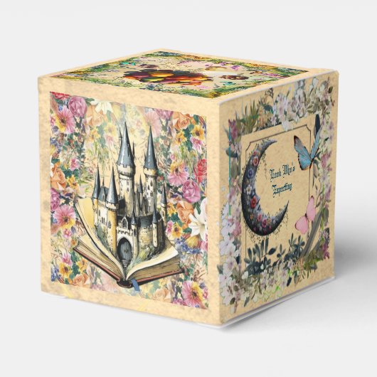 Whimsical Fantasy Garden Baby doucheTafel Confetti Bedankdoosjes (Achterkant)