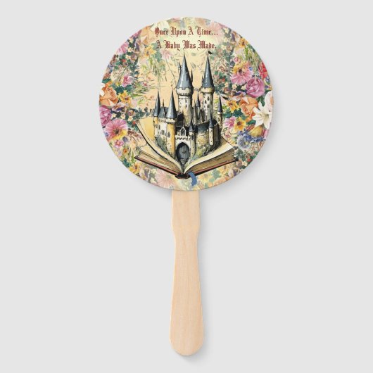 Whimsical Fantasy Garden Baby doucheTafel Confetti Handwaaier (Achterkant)