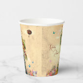 Whimsical Fantasy Garden Baby shower uitnodiging Papieren Bekers (Rechts)