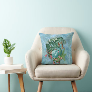 Whimsical Fantasy World met een tropische smaak Kussen