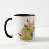 Whimsical Farm Hens Mug (Gauche)