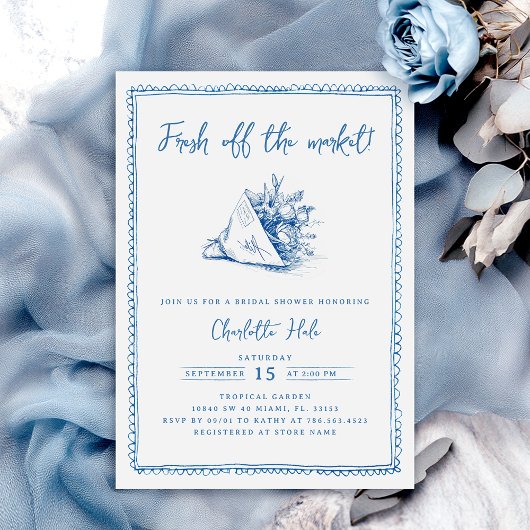 Whimsical Farmers Invitation à la douche nuptiale