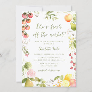 Whimsical Farmers Off the Market Bruidsfeest Kaart