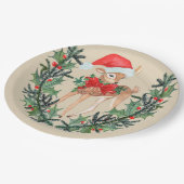 Whimsical Fawn Wreath Papieren Bordje