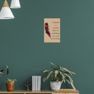 Whimsical Feathers: Een Collectie van Etherische K Poster