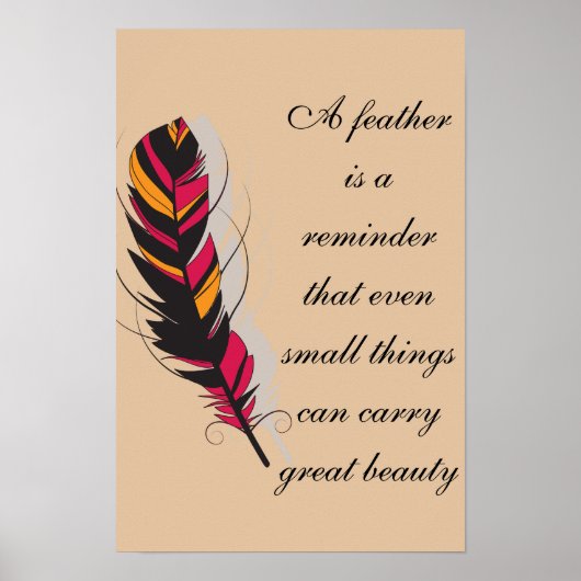 Whimsical Feathers: Een Collectie van Etherische K Poster (Voorkant)