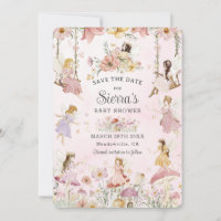 Whimsical feeën Baby shower bloementuin weide