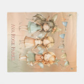 Whimsical  feeën meisje verjaardagsfeestje cadeau fleece deken (Voorkant (Horizontaal))