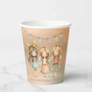 Whimsical feeën meisje verjaardagsfeestje papieren bekers