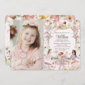 Whimsical feeën Verjaardagsbloem Tuin Afbeelding Kaart (Voorkant / Achterkant)