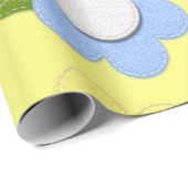 Whimsical Felt Style Flowers Cadeaupapier (Rol Hoek)