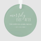 Whimsical First Gehuwd met kerstversiering Ornament (achterkant)