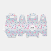 Whimsical Flamingo & Pineapple Pattern Bedankdoosjes (Uitgevouwen)