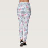 Whimsical Flamingo & Pineapple Pattern Leggings (Achterkant)