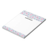 Whimsical Flamingo & Pineapple Pattern Notitieblok (Gedraaid)