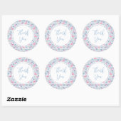 Whimsical Flamingo & Pineapple Pattern Ronde Sticker (Vel)